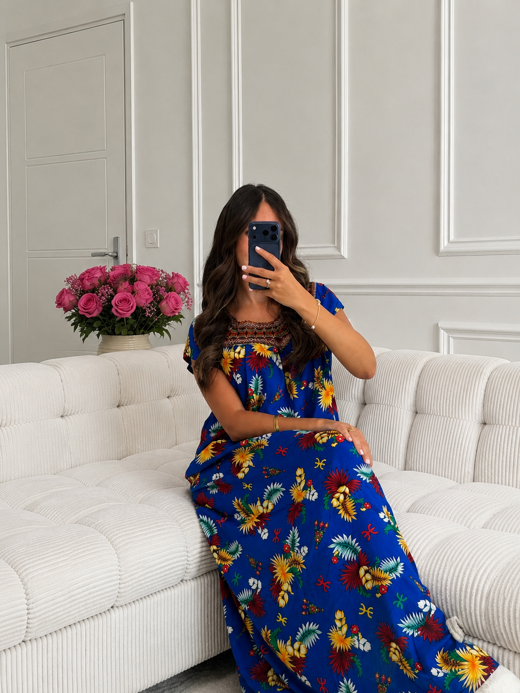 Robe Tiziri Bleu Roi Pampa