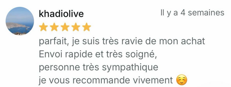 Khadiolive's review