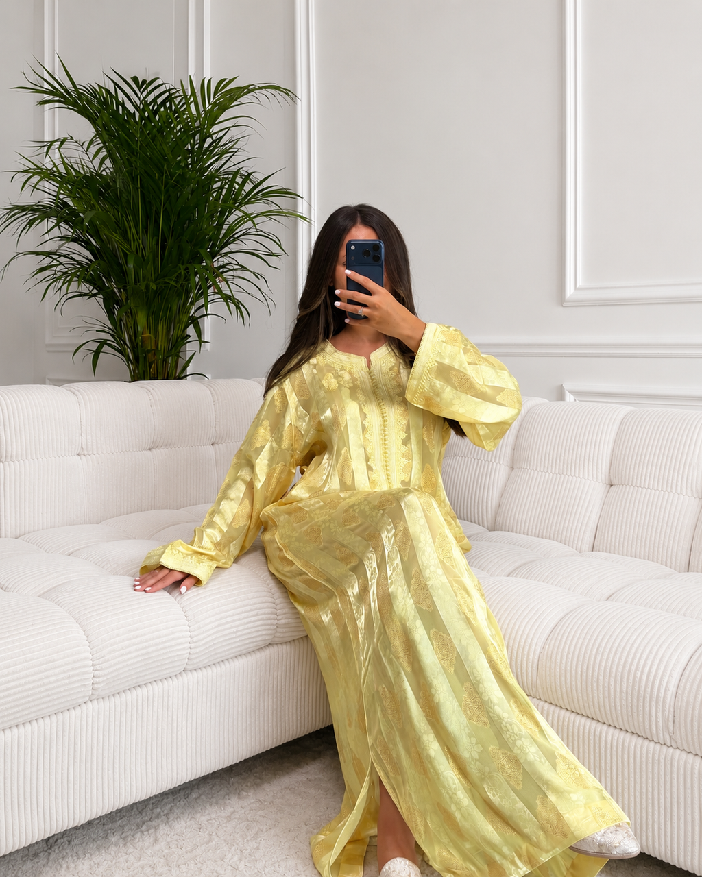 Gandoura Jawhara Jaune Intense