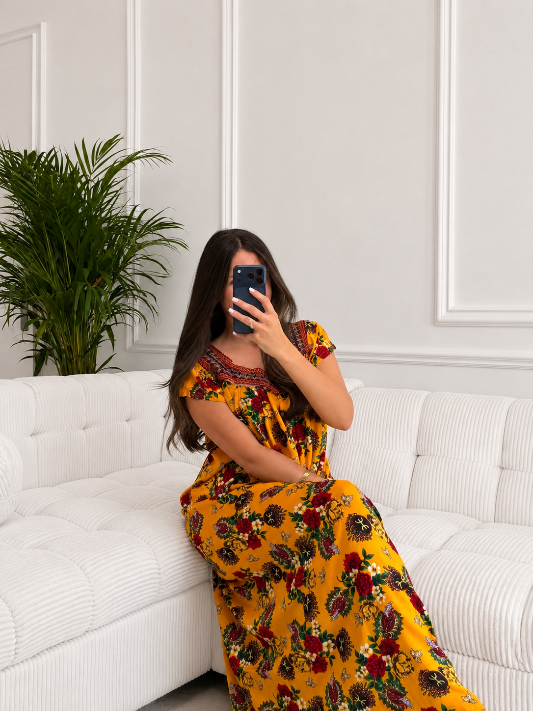 Robe Tiziri Moutarde Flora