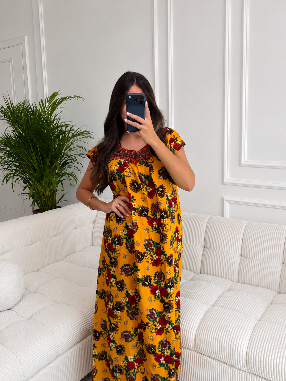 Robe Tiziri Moutarde Flora
