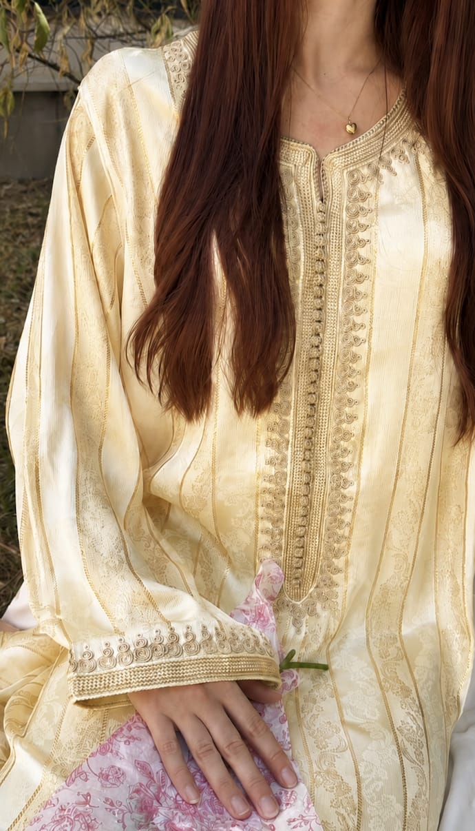 Gandoura jawhara jaune