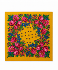 Foulard kabyle traditionnel Jaune moutarde — Best-seller
