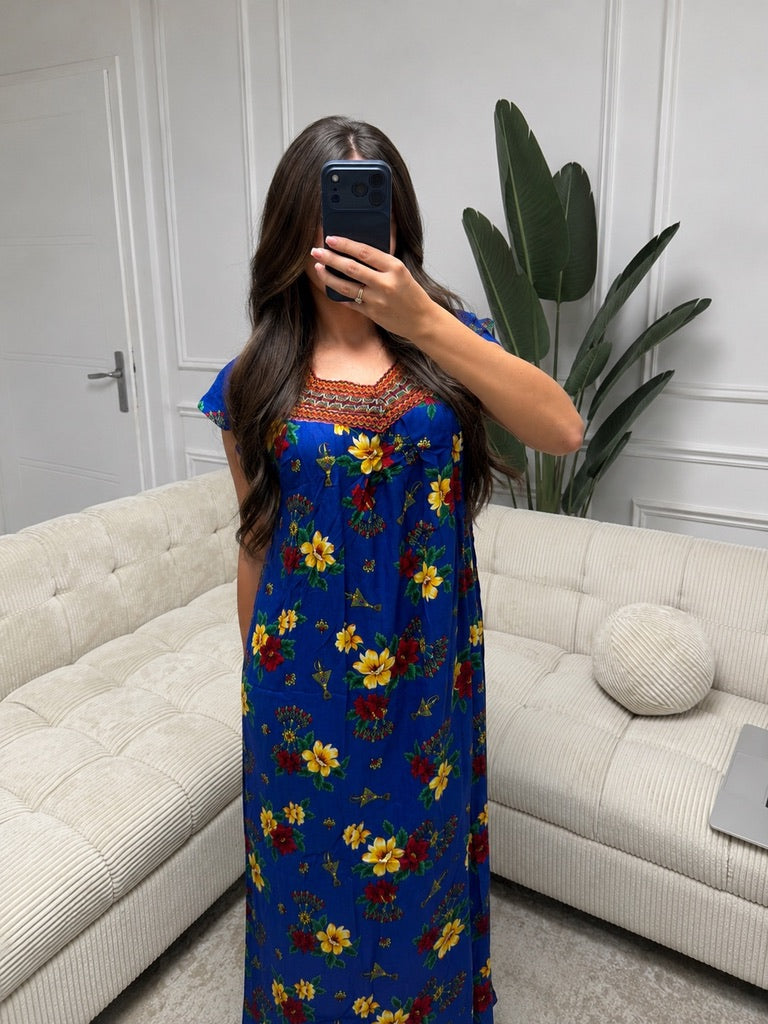 Robe Tiziri Flora bleue