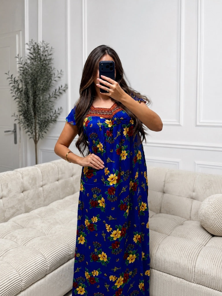 Robe Tiziri Flora bleue