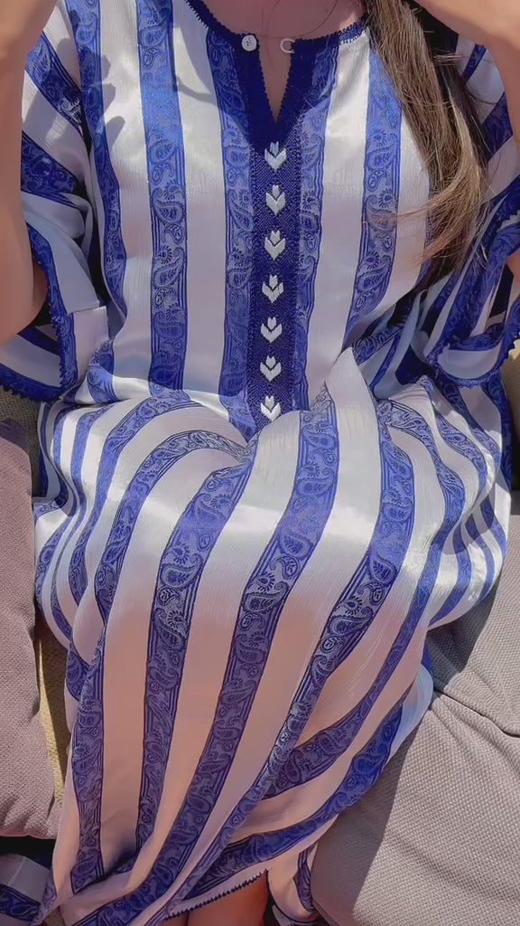 Gandoura Jawhara Oversize Bleue 🦋