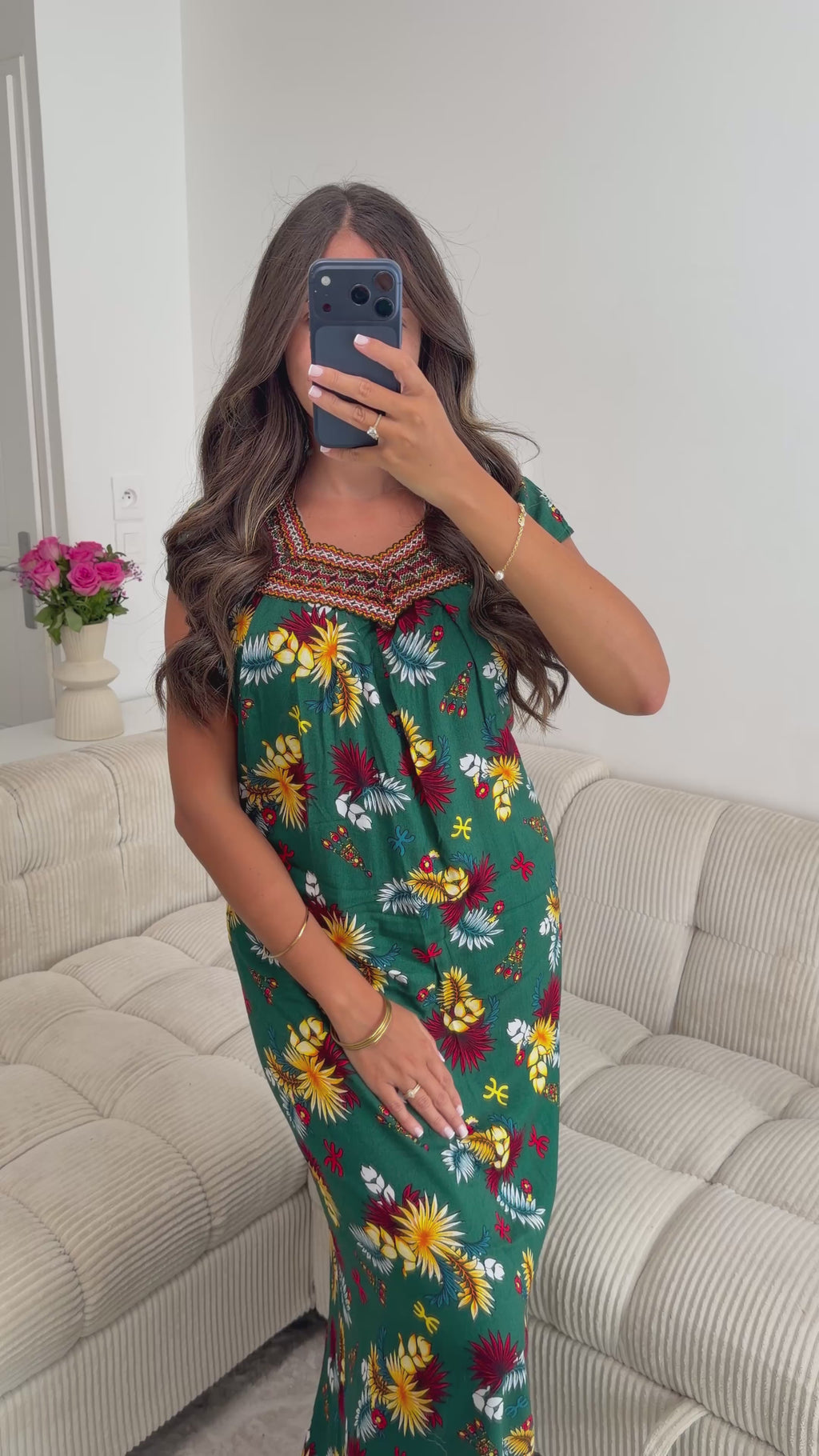 Robe Tiziri Vert Pampa