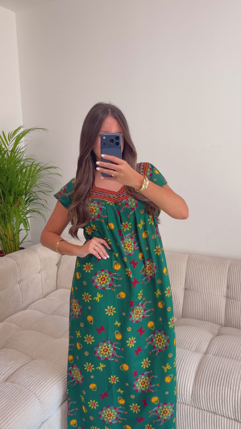 Robe Tiziri Verte Emeraude